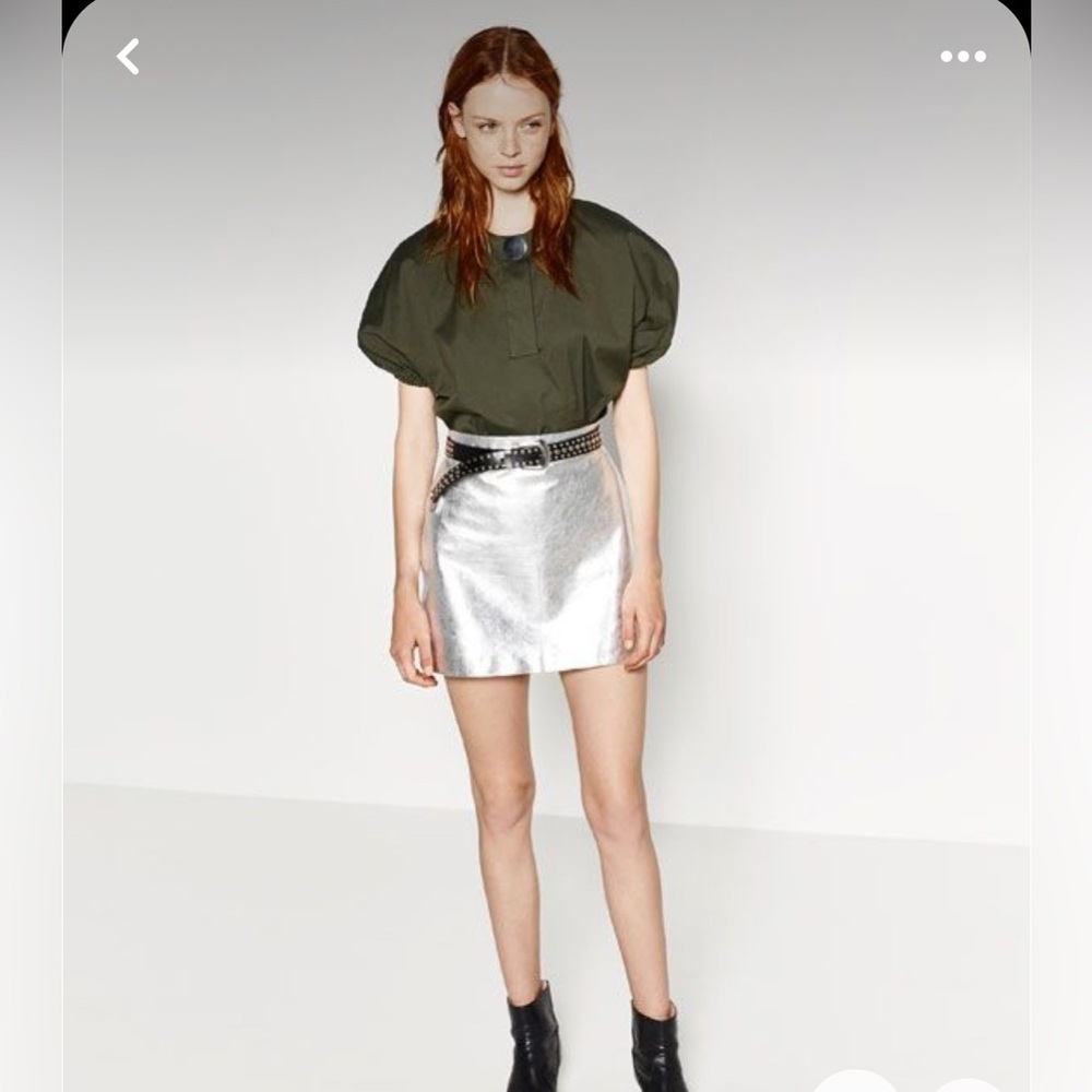 ❤️On trend ❤️Zara Metalic women mini skirt - Picture 1 of 6